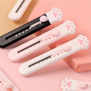 Mini Estilete Decorado Patinha de Gato Fofo com Lâmina Retrátil em Oferta na Shopee