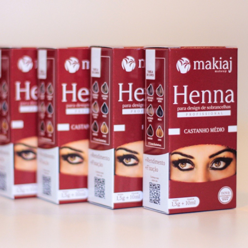 Kit 3 Henna Para Sobrancelhas Makiaj Natural Fixação Profissional Dappen