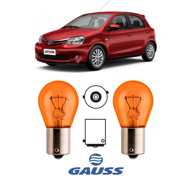 Par Lampada Pisca Seta Farol Toyota Etios