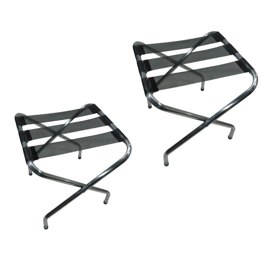 Kit 2 Suporte De Mala Dobrável em Alumínio Preto Zaka em Oferta na Shopee