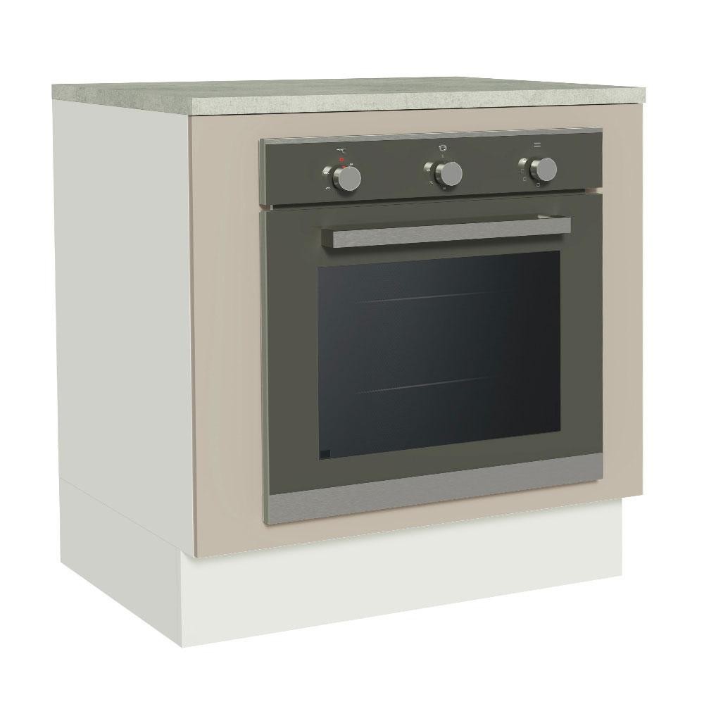 Balcão para Forno de Embutir 80 x 60 cm Com Tampo Branco/Crema Agata Madesa - Home & Living