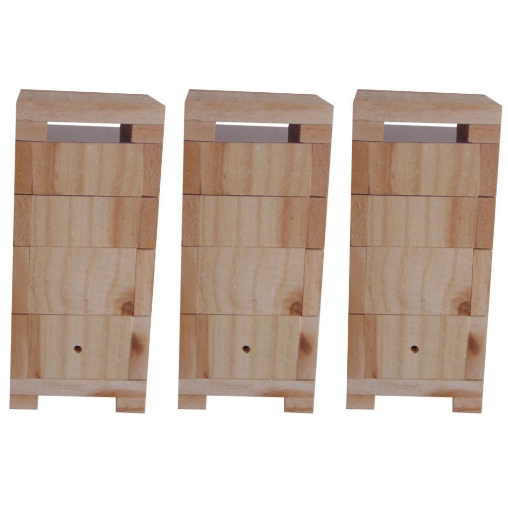 Kit 03 Caixa de Jatai Modelo INPA 2 melgueiras