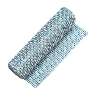 Manta de Strass 15x45cm Base Prata Strass Cristal em Oferta na Shopee