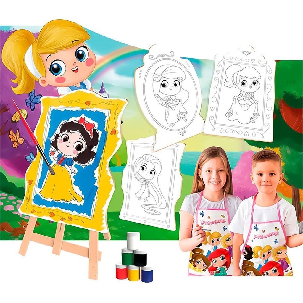 Super Kit Pintura Princesas - Brincadeira de Criança em Oferta na Shopee