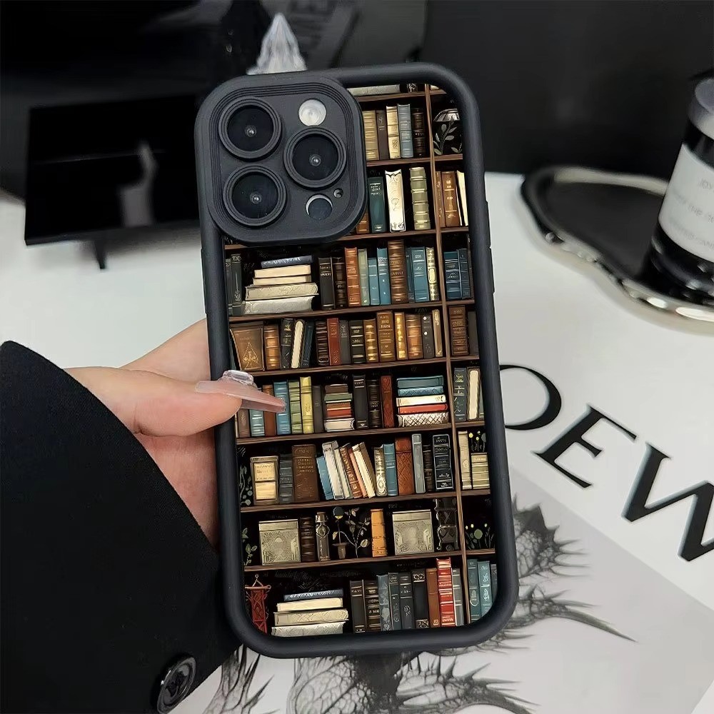 Prateleira De Livro Padrão Criativo Caso Telefone Para Samsung A55 A35 A25 A15 A05 A56 A36 A26 A16 A06 A54 A34 A14 Capa 