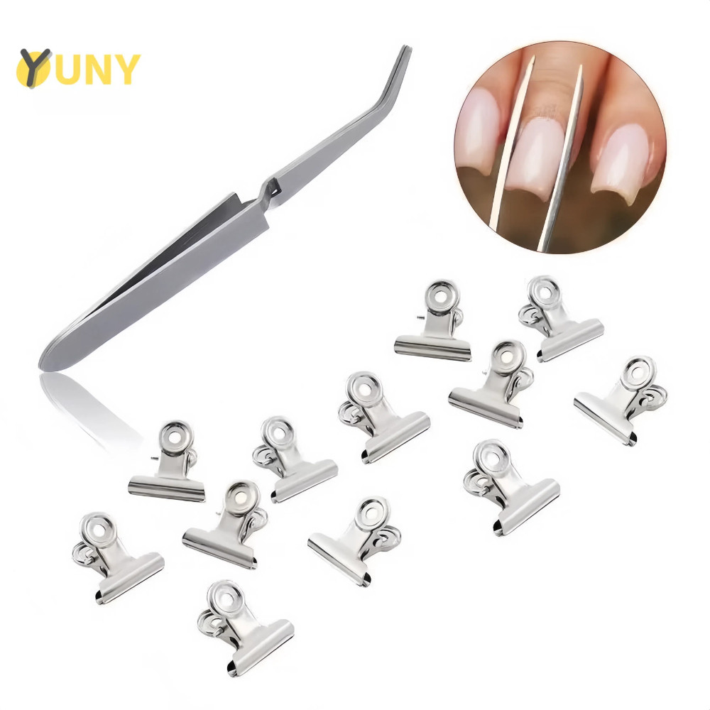 Kit 12 Presilhas + 1 Pinça Unha Especial Para Curvatura C em Oferta na Shopee