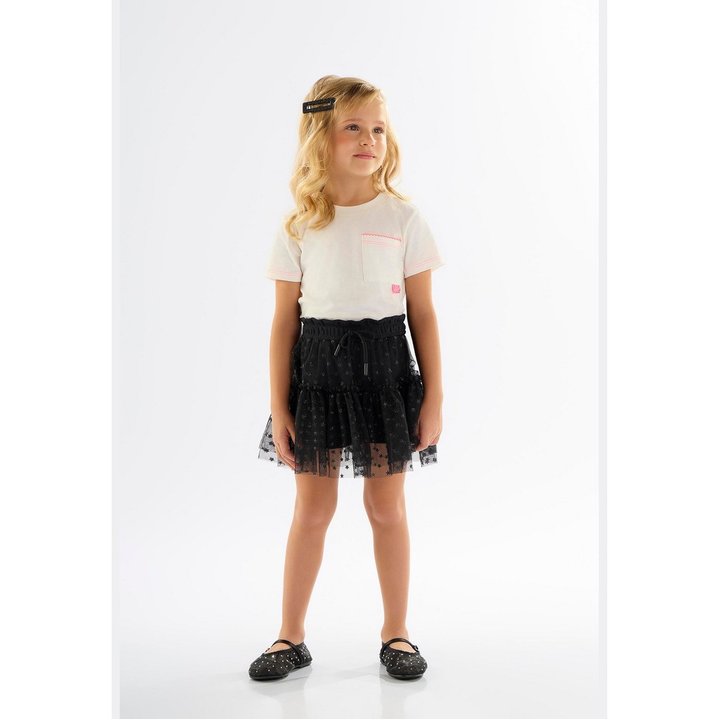 Conjunto Infantil com Blusa e Shorts com Saia Up Baby