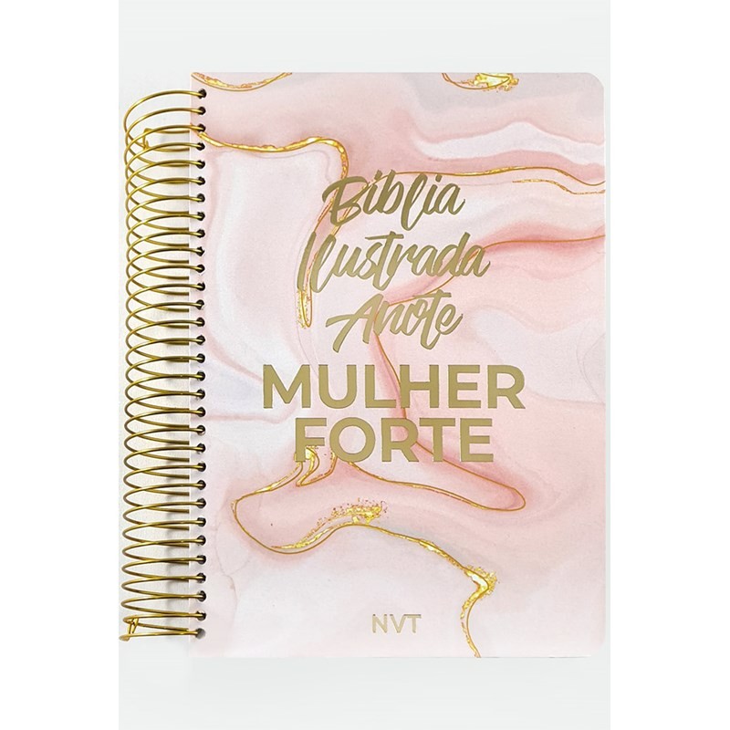 Bíblia Ilustrada Anote Mulher Forte Mármore Rosa Central Gospel - Books & Magazines