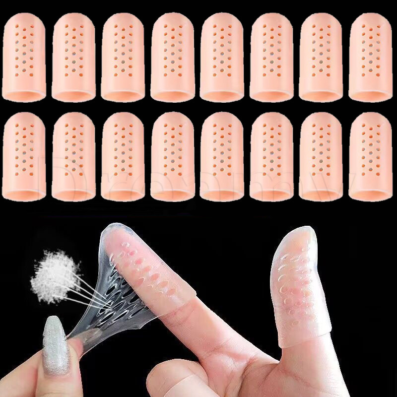 Capa Protetora De Silicone Para Dedos De 5 Unidades-Tampas De Dedo Macias E Respiráveis-Bolhas , Calos-Anti-Fricção Dos 