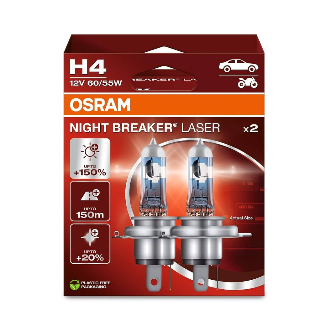Lâmpada Farol Renegade 2016 até 2021 Osram Night Breaker Laser H4 em Oferta na Shopee