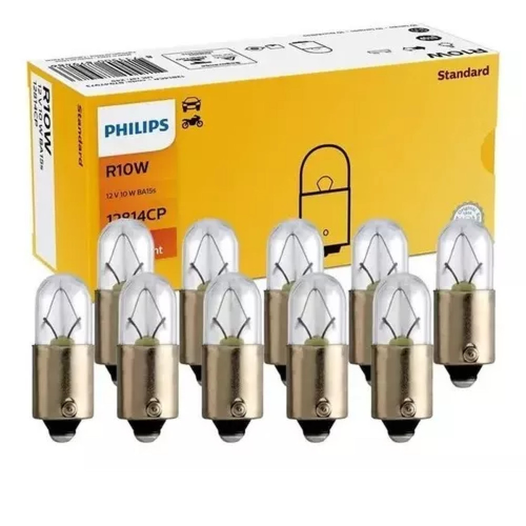 Kit 10 Lâmpadas 12v R10w Tipo 67 12814CP ORIGINAL PHILIPS em Oferta na Shopee
