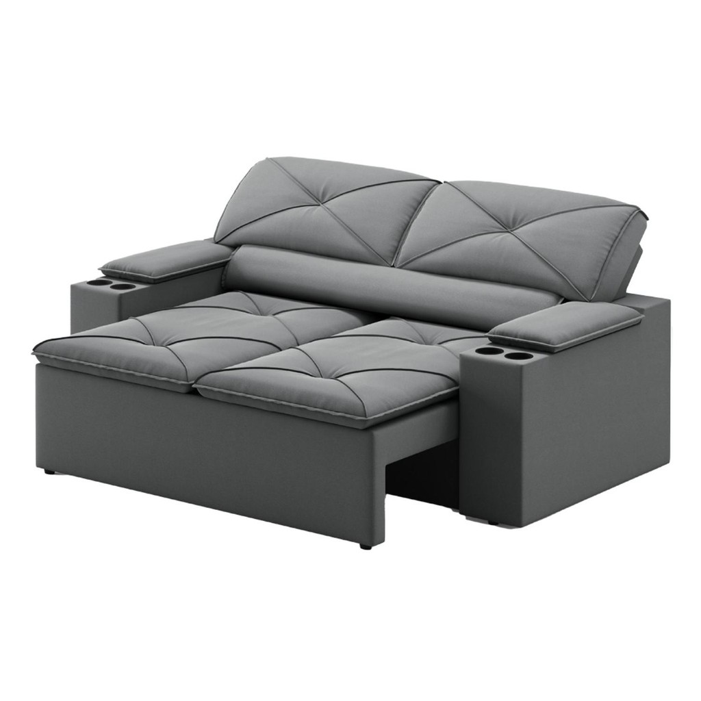 Sofá 2 Lugares Retrátil e Reclinável Pop 1,54m em Oferta na Shopee