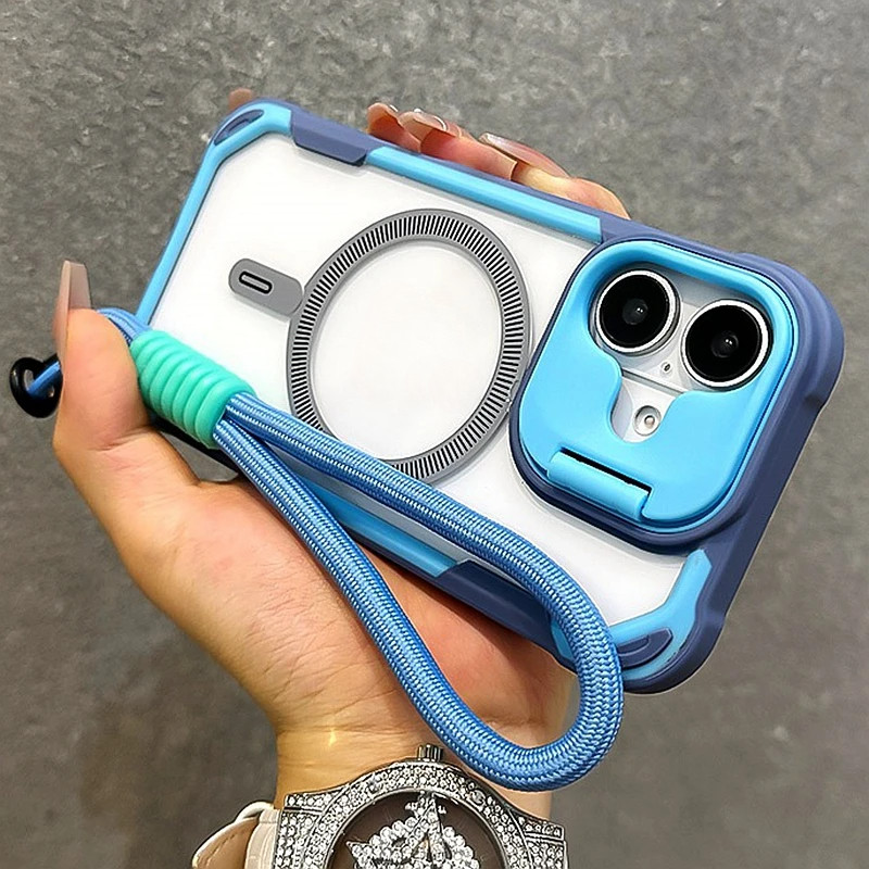 Luxo Transparente Com Cordão Caso De Telefone Para iPhone 11 12 13 14 15 16 Pro Max Plus Magnético Pára-Choques Capa Tra em Oferta na Shopee