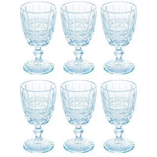 Jogo De 6 Taças 360ml Madrid Azul Claro Casambiente