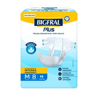 Fralda Bigfral Plus M 8 Unidades