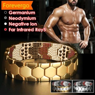 forevergo Fashion Detachable Health Energy Bracelet Homens Bio Magnético Mental Anti-Fadiga Pulseiras Radiação Jóias B4Y3
