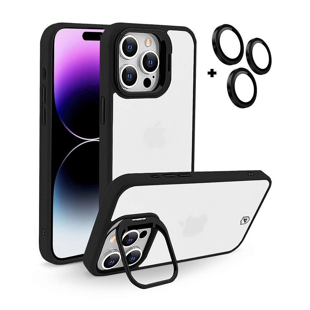 Capa case capinha com protetor de lente para iPhone 14 Pro Max - Gravity Preta - Gshield em Oferta na Shopee