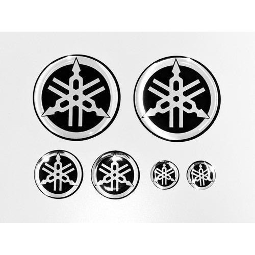 Kit Adesivos Logo Yamaha Resinado Cromado em Oferta na Shopee
