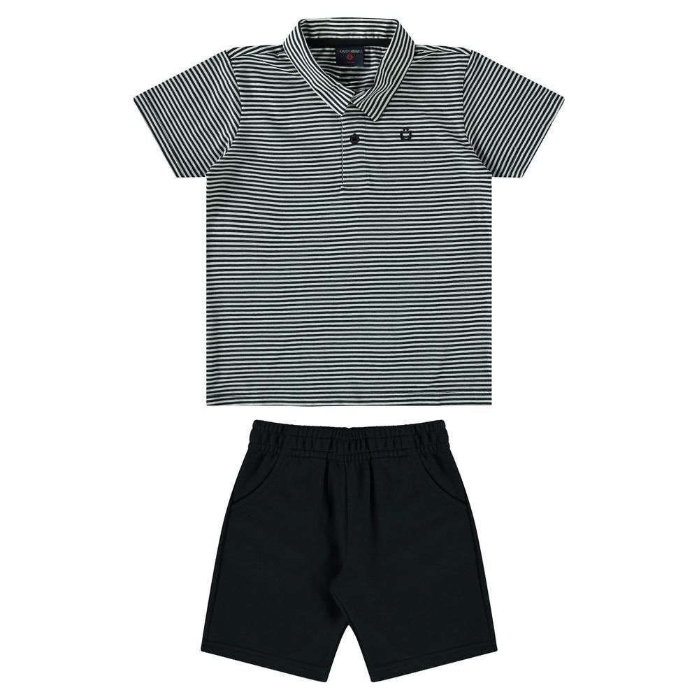 Conjunto Polo e Bermuda Infantil Guloseima - Baby & Kids Fashion