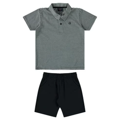 Conjunto Polo e Bermuda Infantil Guloseima
