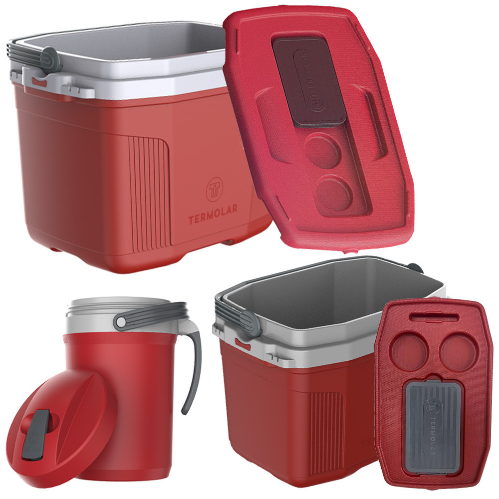 Caixa Térmica 32L 45 Latas + Caixa 20L 26 Latas + Jarra 2,5L - Home & Living