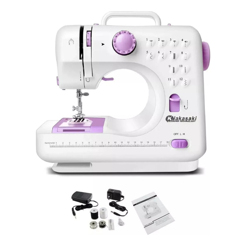 Maquina De Costura Bivolt Com Pedal Portátil 12 Pontos Com Otima Qualidade e Preço Para o Cliente