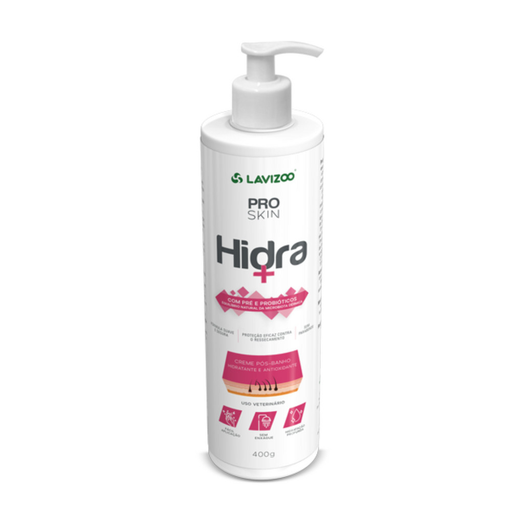 Creme Pós Banho Hidra + Lavizoo para Pet Cães e Gatos 400ml