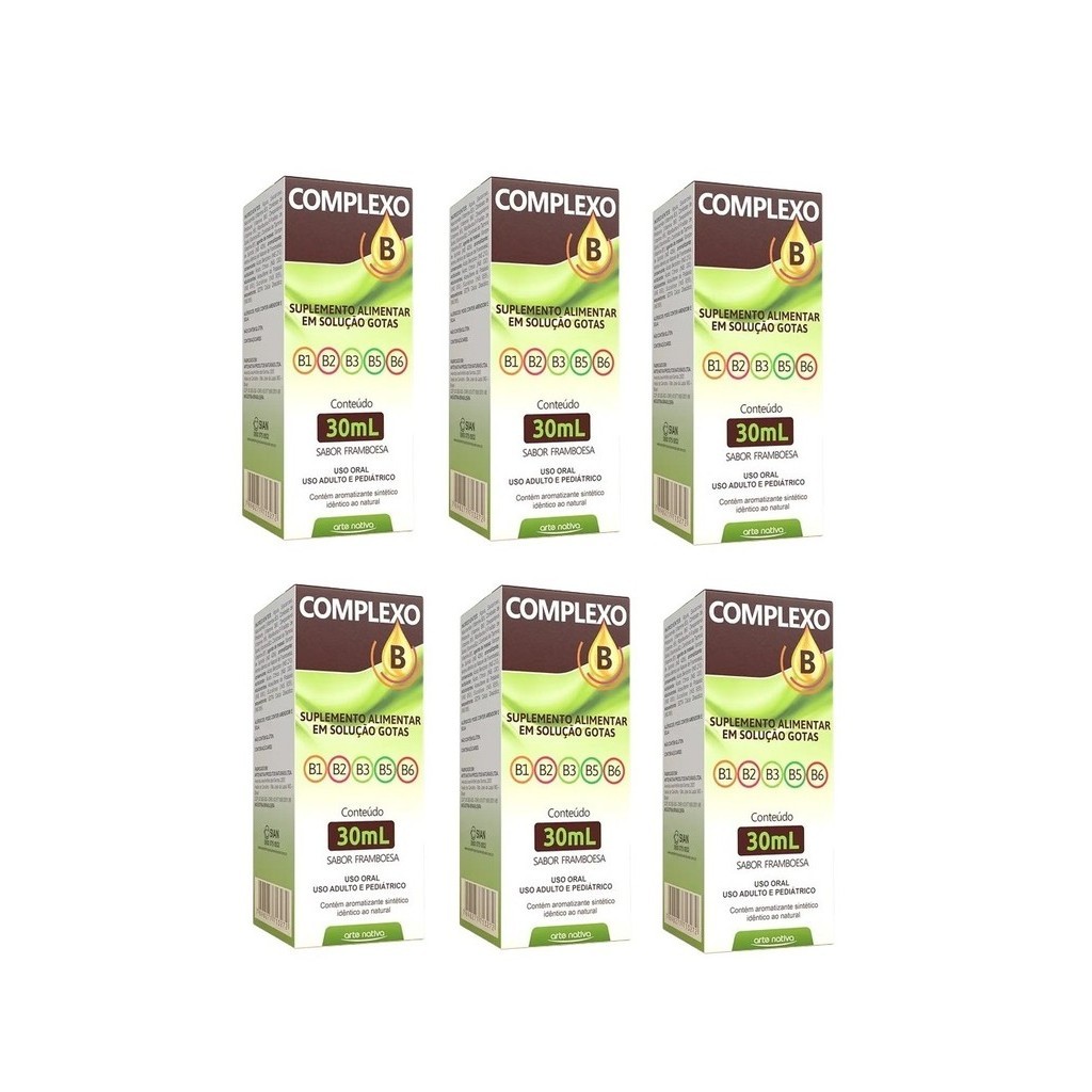 Kit 6 Vitamina Complexo B Gotas 30ml - Arte Nativa em Oferta na Shopee