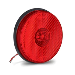 Lanterna Lateral Led Redonda Universal 85mm Vermelha