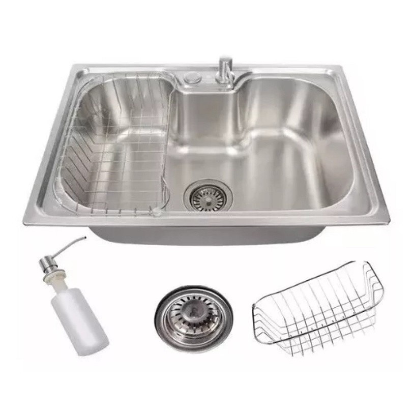 Kit Cuba Cozinha Gourmet Pia Aço Inox 304 Acessórios 60x42CM Torneira Gourmet Pia Cozinha - Miniatura 2