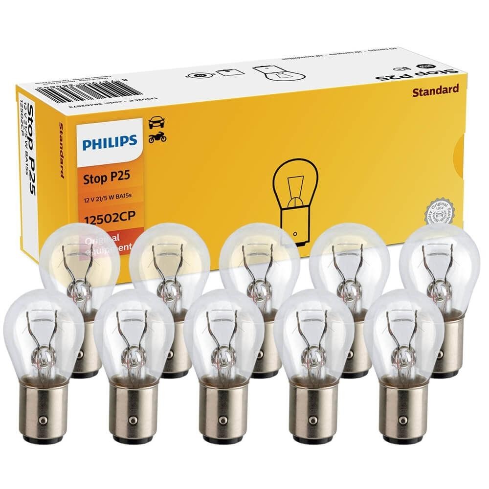 10 Lâmpada Philips Standard P21w 12v 1176 Ba15d Luz Freio