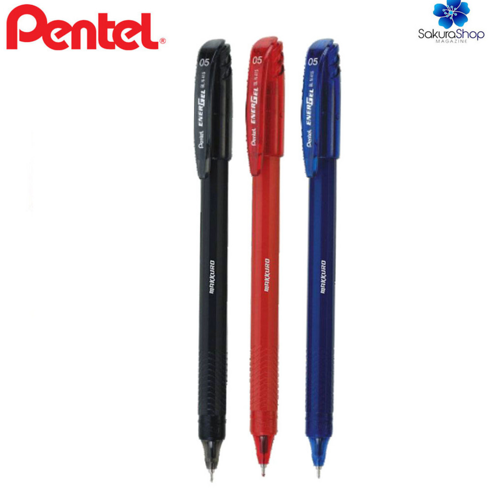 Kit 3 Caneta Gel EnerGel Makkuro PENTEL 0.5 mm em Oferta na Shopee