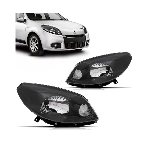 Farol Sandero Mascara Negra 2012 2013 2014