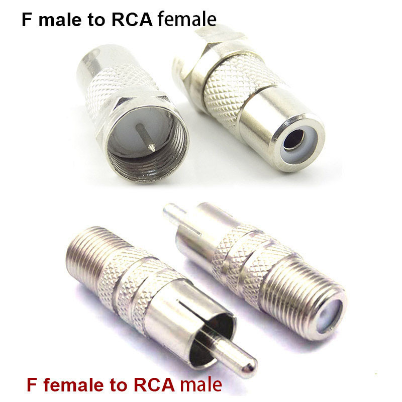 2/5/10 Pçs F Macho Fêmea RF TV plug Para RCA Jack Coaxial Adaptador AV Conector Conversor Cabo BR20B — imagem 2 de 2