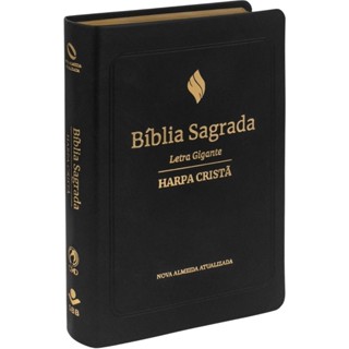 Bíblia Sagrada NAA | Letra Gigante | Harpa Cristã | Luxo | Preta em Oferta na Shopee