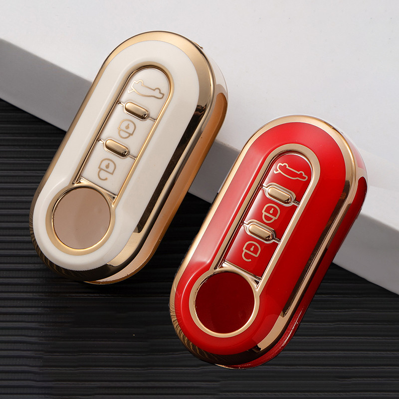 3 Botões Shell Fob Para Fiat Panda Grande Punto Lancia Musa Ducato 500 500L TPU Acessórios Da Tampa Caixa Com Chave em Oferta na Shopee