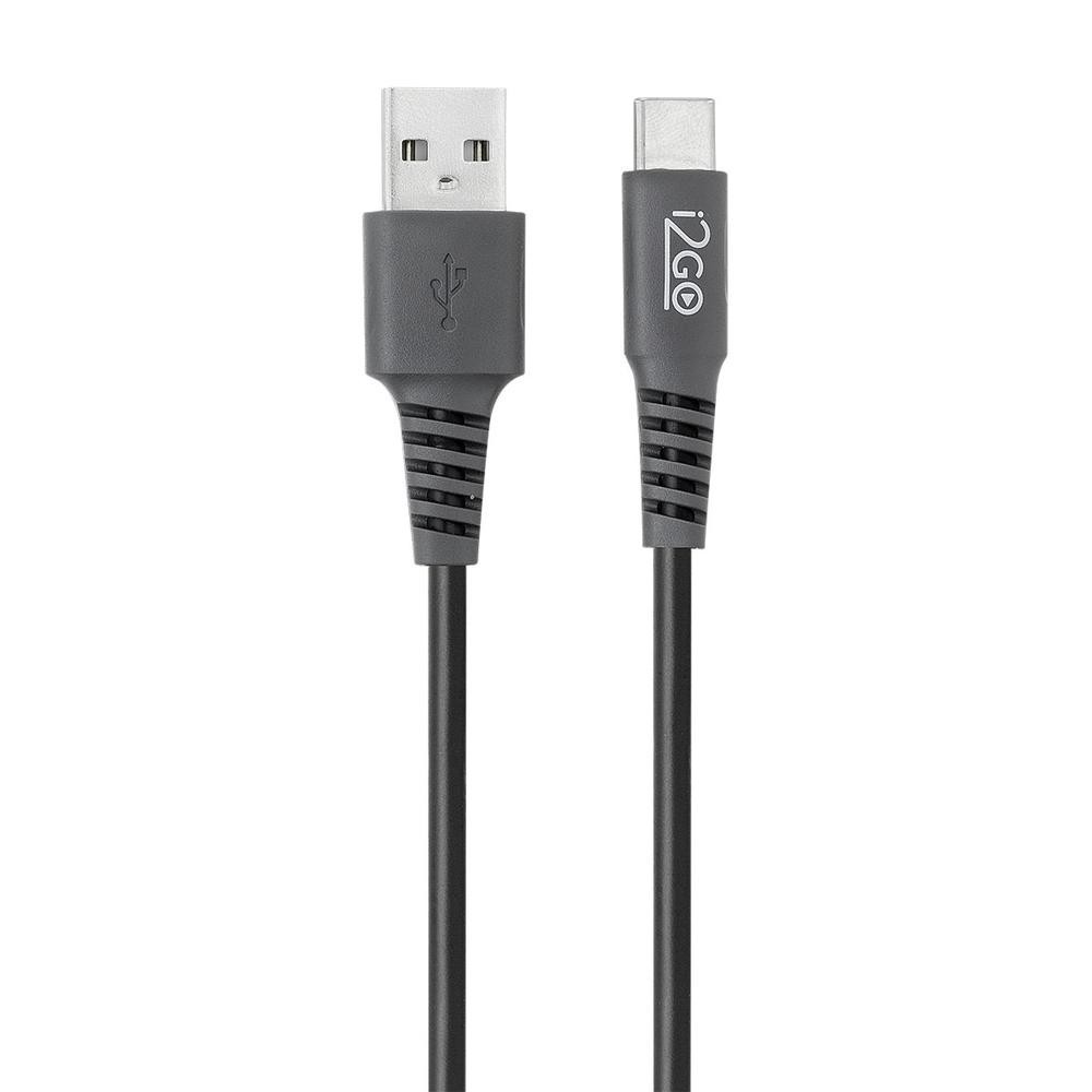 Cabo USB-C i2GO 3m 2,4a Preto e Cinza em Oferta na Shopee