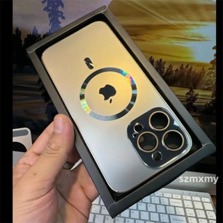 Estojo Avançado De Telefone Magnético Titanium Para IPhone 15 13 14 Pro Max 15Plus Revestimento Fosco À Prova De Impressão Digital Com Tudo Incluído Proteção Contra Queda De Lentes Nano Capa Traseira Dura
