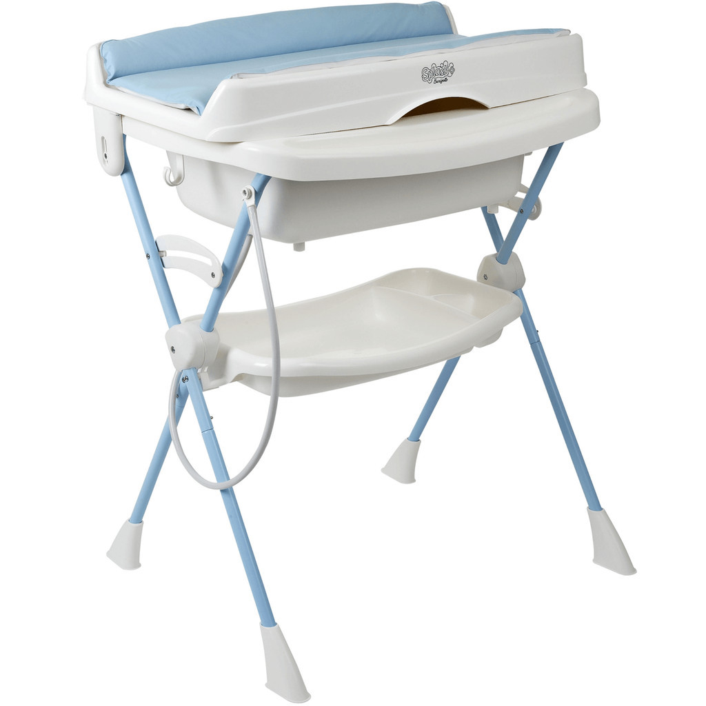 Banheira de Bebe com Trocador Burigotto Splash+ Baby Blue em Oferta na Shopee