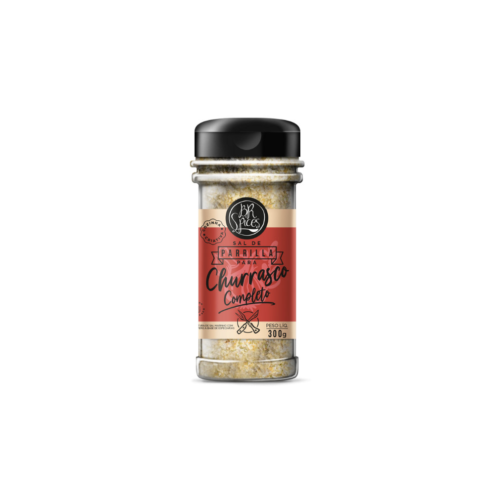 Sal de Parrilla Completo BR Spices Pote 300G - Food & Beverages