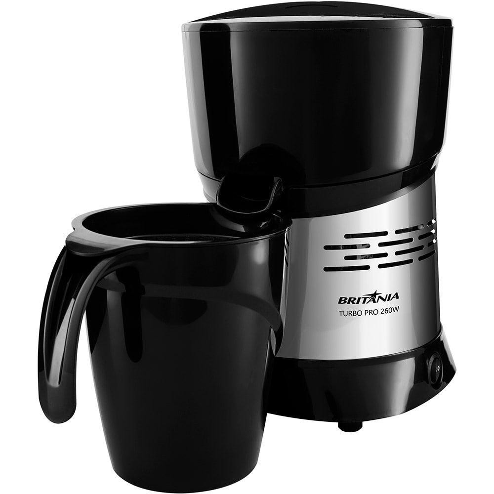 Espremedor de Frutas Britânia Profissional Turbo | 260W, 1,3 Litros, Preto, Bivolt