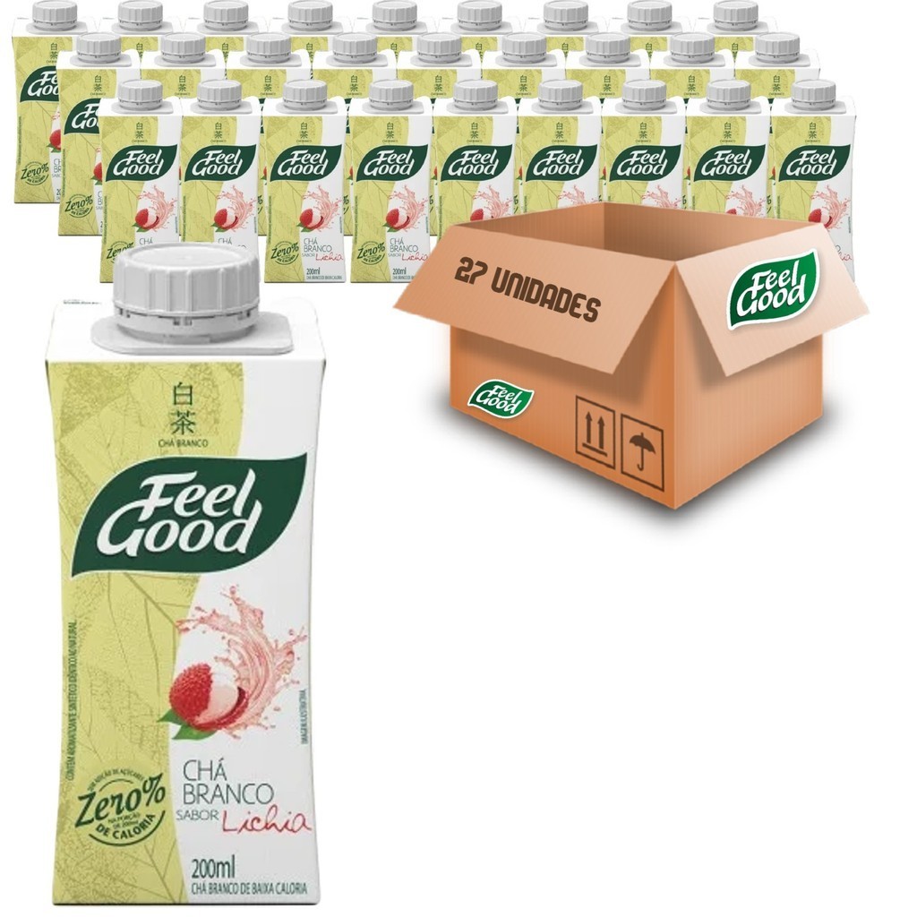 Kit c/ 27und Chá FEEL GOOD Branco com Lichia 200ml