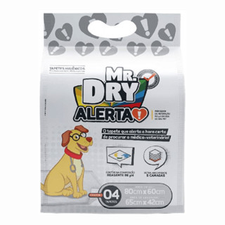 Tapete Higiênico Mr. Dry Alerta 80x60cm 4 Unidades em Oferta na Shopee