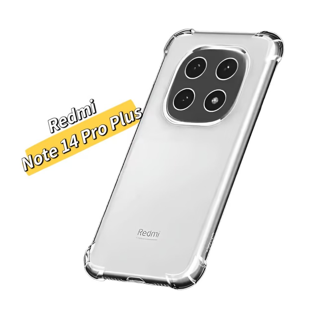 Case for Redmi Note 14 Pro Plus transparent Shock with soft Tpu Silicone Thin Anti-shock Case