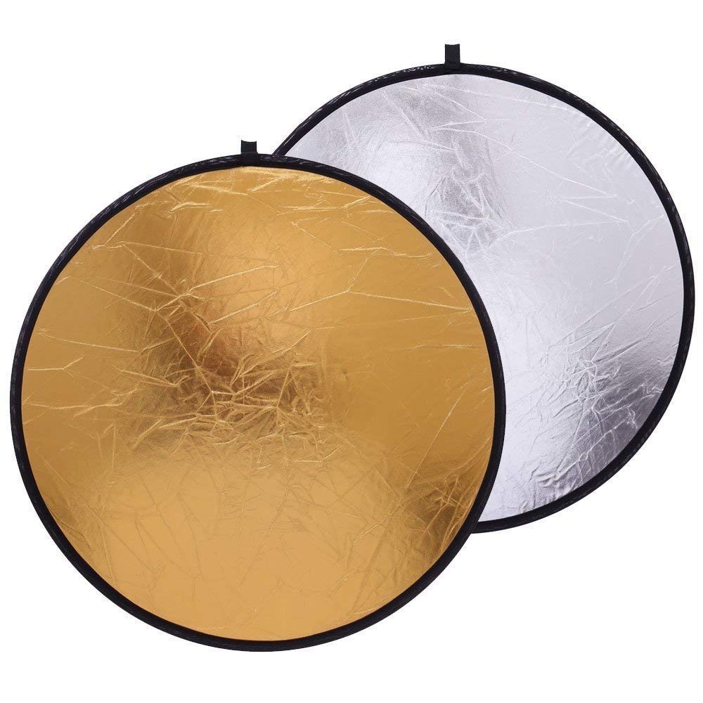 Rebatedor de Luz Fotográfico 2 em 1 Circular Redondo Disco Refletor Flash e Luz Natural ou de Estúdio ESCOLHA O TAMANHO