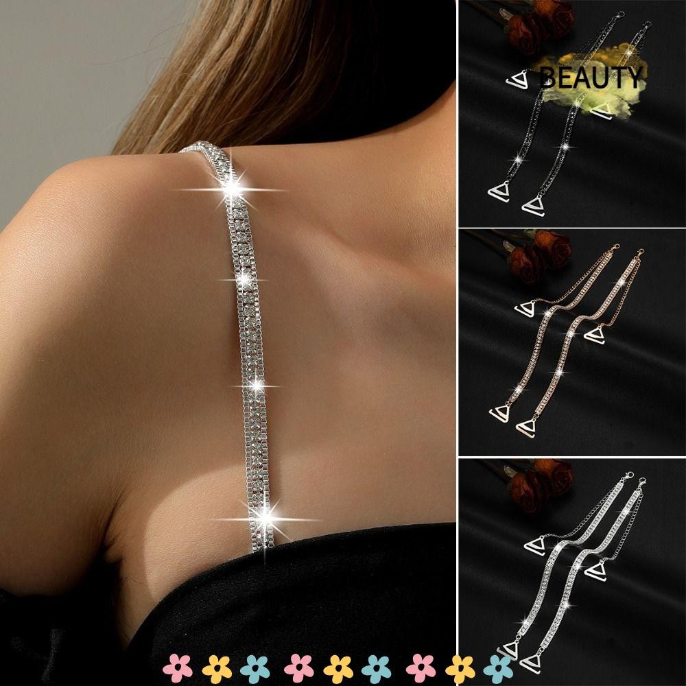 BEAU Alça De Ombro Para Roupa Íntima , Alças De Sutiã Ajustáveis Com Strass No , Decorativas em Oferta na Shopee