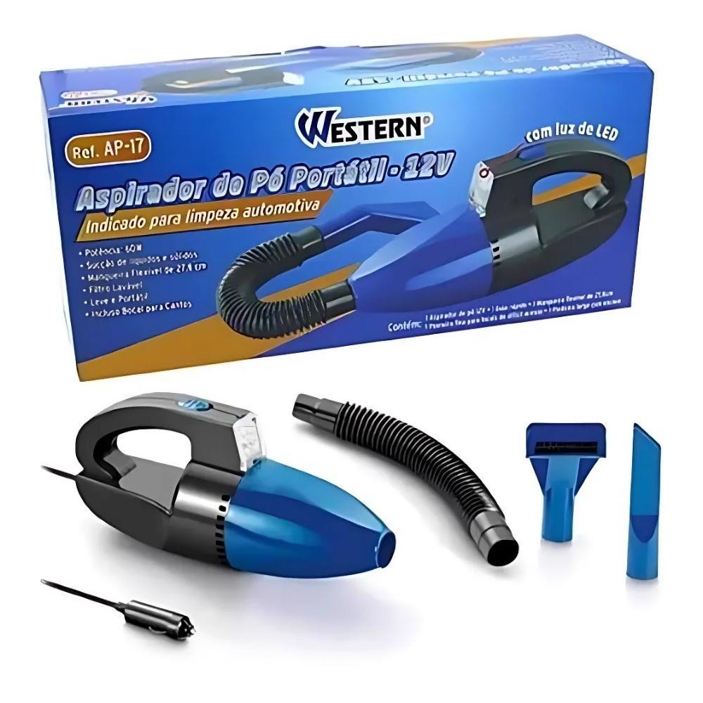 Aspirador de Pó e Líquido Automotivo 12V 60W AP-17 WESTERN em Oferta na Shopee