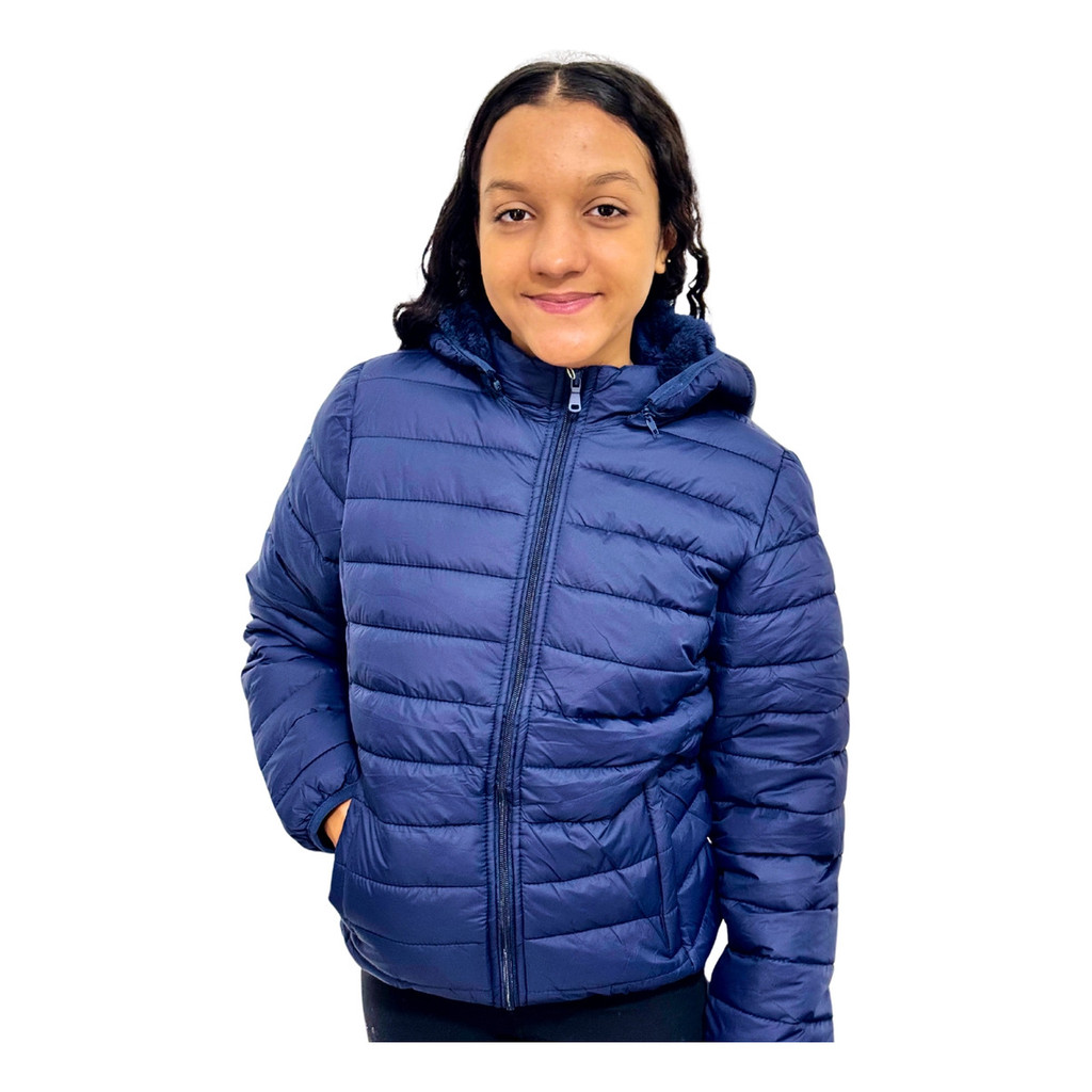 Jaqueta Infantil Feminina Blusa Peluciada Casaco Bobojaco