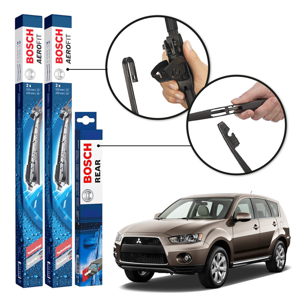 Imagem 3 Palhetas Diant + Tras Original Bosch Outlander 2013 A 2018