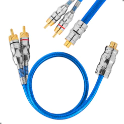 Cabo Y 1F2M 1 Fêmea 2 Machos RCA Som Automotivo Blindado Dupla Blindagem - Taramps